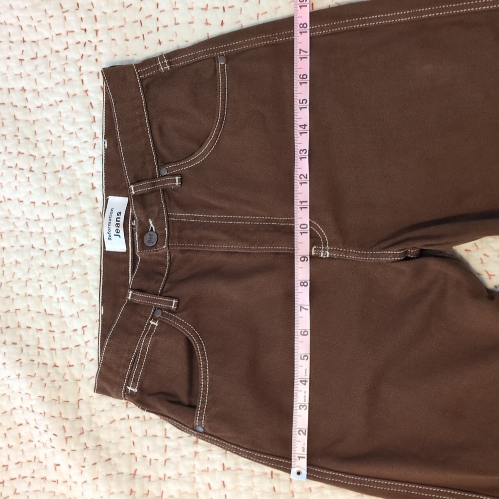 Reformation Cowboy High Rise Straight Jeans - Chocolate 27 - Picture 6 of 11